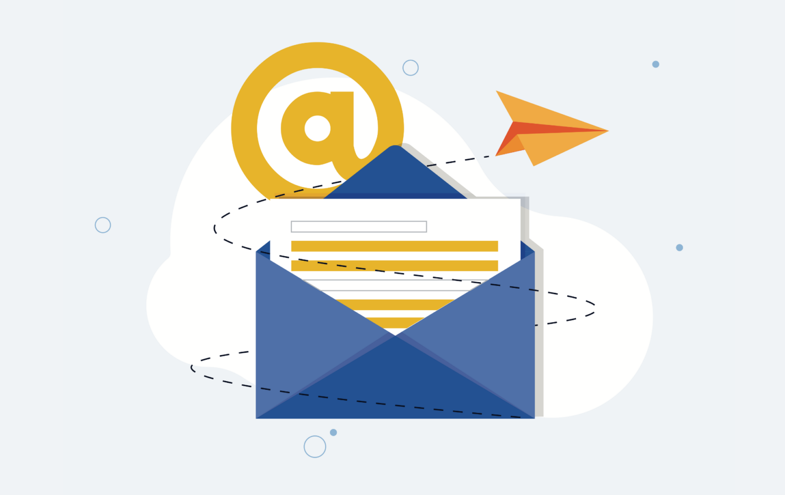 email marketing campaign envelop showing the sign of email marketing services