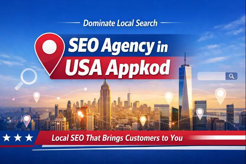 Office workspace with laptop and analytics charts representing Appkod’s SEO Agency in USA and effective SEO strategies for business growth.